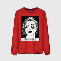 Свитшот хлопковый мужской Crystal castles, цвет: красный