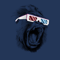 Свитшот хлопковый мужской Дикая горилла, цвет: тёмно-синий — фото 2