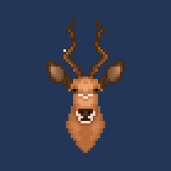 Свитшот хлопковый мужской Антилопа пиксель, цвет: тёмно-синий — фото 2