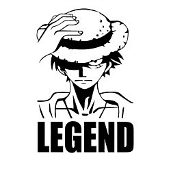 Свитшот хлопковый мужской Луффи Легенда One Piece, цвет: белый — фото 2