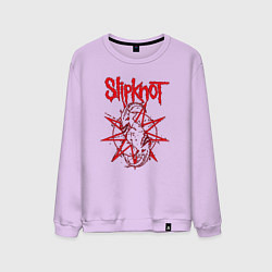 Свитшот хлопковый мужской Slipknot Slip Goats Art, цвет: лаванда