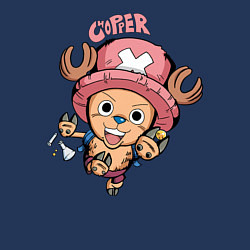 Свитшот хлопковый мужской Тони Тони Чоппер One Piece, цвет: тёмно-синий — фото 2