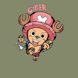 Свитшот хлопковый мужской Тони Тони Чоппер One Piece, цвет: авокадо — фото 2