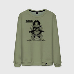 Мужской свитшот Эйс, Луффи и Сабо - Братство ASL