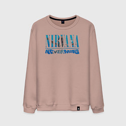 Свитшот хлопковый мужской Nirvana Нирвана Рок Rock, цвет: пыльно-розовый