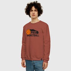 Свитшот хлопковый мужской Basketball Phoenix, цвет: кирпичный — фото 2