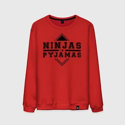 Свитшот хлопковый мужской Ninjas In Pyjamas, цвет: красный