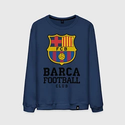 Свитшот хлопковый мужской Barcelona Football Club, цвет: тёмно-синий