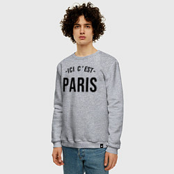 Свитшот хлопковый мужской PARIS SAINT-GERMAIN, цвет: меланж — фото 2
