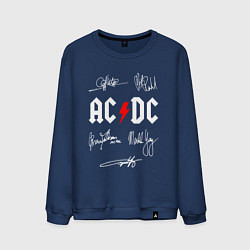 Мужской свитшот AC DC АВТОГРАФЫ ИСПОЛНИТЕЛЕЙ