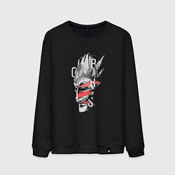 Свитшот хлопковый мужской Mask Logo Boris, цвет: черный