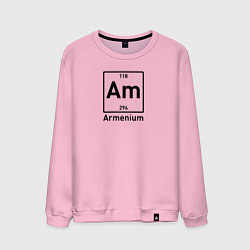 Свитшот хлопковый мужской Am -Armenium, цвет: светло-розовый