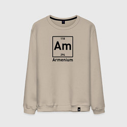 Свитшот хлопковый мужской Am -Armenium, цвет: миндальный