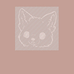Свитшот хлопковый мужской White cat illusion, цвет: пыльно-розовый — фото 2