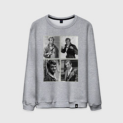 Свитшот хлопковый мужской Бельмондо навсегда, цвет: меланж