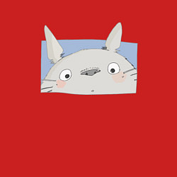 Свитшот хлопковый мужской Удивленный Тоторо, цвет: красный — фото 2