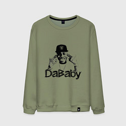 Свитшот хлопковый мужской DaBaby, цвет: авокадо