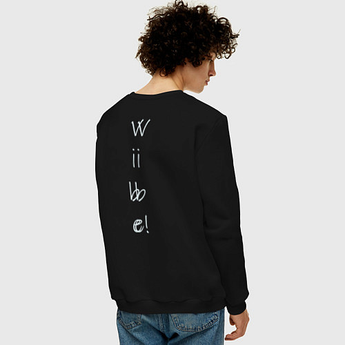 Мужской свитшот Vibe party white logo / Черный – фото 4