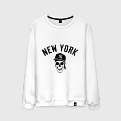 Свитшот хлопковый мужской New York Gangsta, цвет: белый