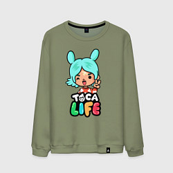 Свитшот хлопковый мужской Toca Life, цвет: авокадо