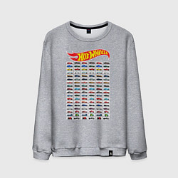 Свитшот хлопковый мужской Hot Wheels Машинки, цвет: меланж