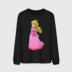 Свитшот хлопковый мужской Princess Peach, цвет: черный