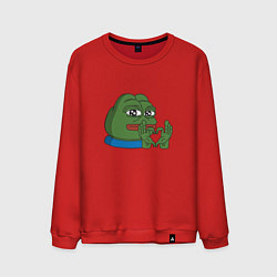 Свитшот хлопковый мужской Pepe love пепе лов, цвет: красный
