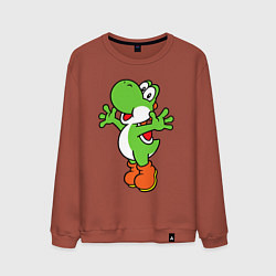 Свитшот хлопковый мужской Yoshi, цвет: кирпичный