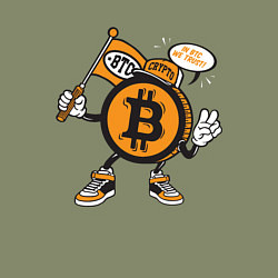 Свитшот хлопковый мужской Биткоин BTC, цвет: авокадо — фото 2