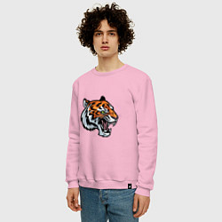 Свитшот хлопковый мужской Face Tiger, цвет: светло-розовый — фото 2