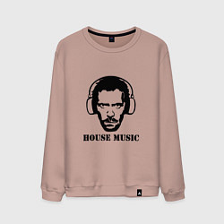 Свитшот хлопковый мужской Dr House music, цвет: пыльно-розовый