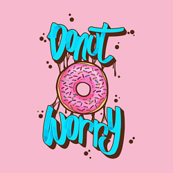 Свитшот хлопковый мужской Donut Worry, цвет: светло-розовый — фото 2