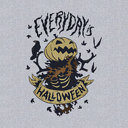 Свитшот хлопковый мужской Halloween, цвет: меланж — фото 2