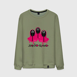 Свитшот хлопковый мужской Squid Soldiers, цвет: авокадо