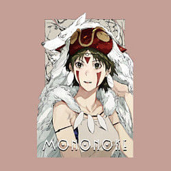 Свитшот хлопковый мужской Princеss mononoke, цвет: пыльно-розовый — фото 2