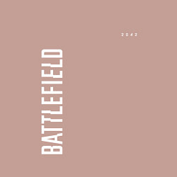 Свитшот хлопковый мужской BATTLEFIELD 2042 БЕЛЫЙ ЛОГОТИП, цвет: пыльно-розовый — фото 2