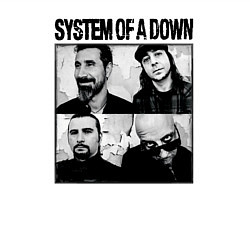 Свитшот хлопковый мужской Участники группы System of a Down, цвет: белый — фото 2