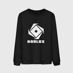 Свитшот хлопковый мужской ROBLOX WHITE LOGO, цвет: черный