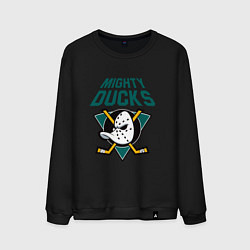 Свитшот хлопковый мужской Анахайм Дакс, Mighty Ducks, цвет: черный