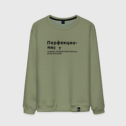 Мужской свитшот ПЕРФЕКЦИОНИСТ ПЕРФЕКЦИОНИЗМ