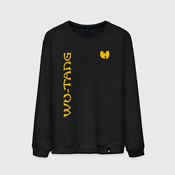 Свитшот хлопковый мужской WU TANG CLAN LOGO YELLOW, цвет: черный