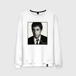Свитшот хлопковый мужской Аль Пачино Al Pacino, цвет: белый