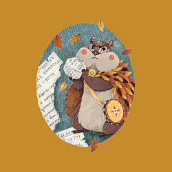 Свитшот хлопковый мужской Голодный шпион, цвет: горчичный — фото 2