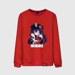 Мужской свитшот Ху Тао воздушный поцелуй Геншин импакт