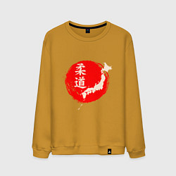 Свитшот хлопковый мужской Дзюдо Япония, цвет: горчичный