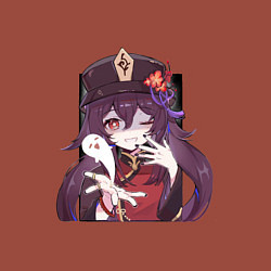 Свитшот хлопковый мужской Шалость Ху Тао, цвет: кирпичный — фото 2