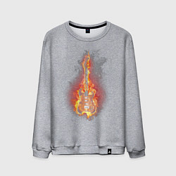 Мужской свитшот Burning guitar