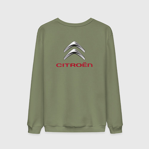 Мужской свитшот CITROEN LOGO спина / Авокадо – фото 2