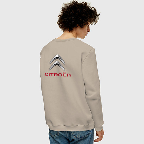 Мужской свитшот CITROEN LOGO спина / Миндальный – фото 4