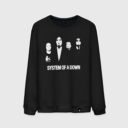 Свитшот хлопковый мужской Состав группы System of a Down, цвет: черный